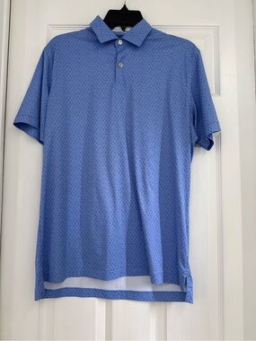 Peter Millar Light Blue Micro Dot Polo